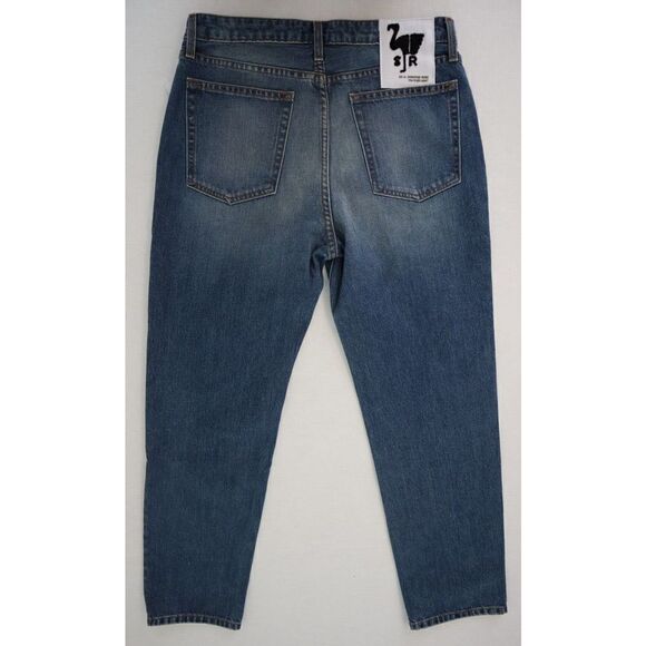 Free People x Sandrine Rose R1006-D007 Women Sz 30 Blue Straight Leg Jeans $198 - Picture 2 of 8